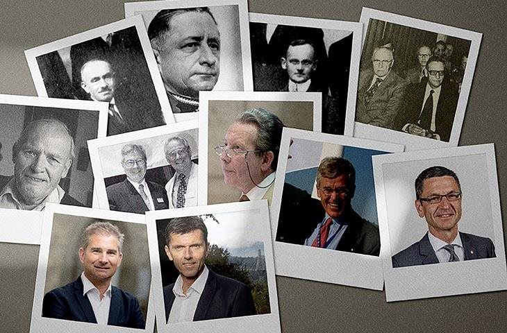 Les présidents de la section